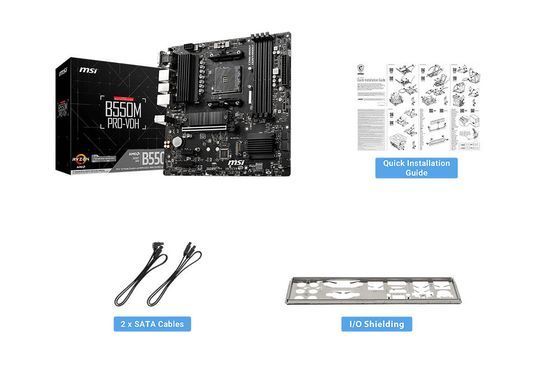 Материнcька плата MSI B550M PRO-VDH sAM4 B550 4xDDR4 M.2 HDMI DP D-Sub mATX (911-7C95-084) [109257]