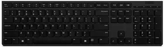 Клавіатура Lenovo Professional Wireless Rechargeable Keyboard-Ukraine (4Y41K04077) [13653]