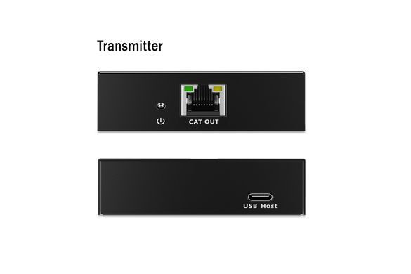 Подовжувач DIGITUS USB 3.2 Gen1, для використання з кабелем Cat6A, до 100 м, 3 х USB-A, 1 x USB-C, чорний (DA-73121) [113514]