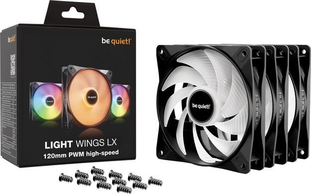 Вентилятор be quiet! Light Wings LX 120mm PWM High-Speed 3-Pack Black (BL124) [620200]