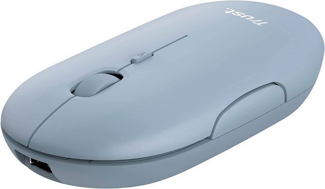 Миша Trust Puck Rechargeable, Ultra-Thin, BT/WL, Silent, синій (24126_TRUST) [104043]