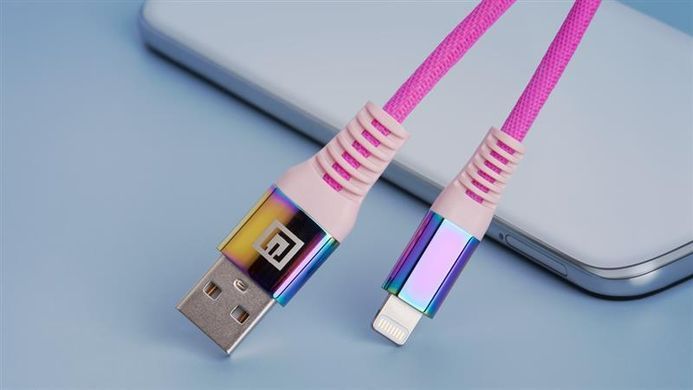 Кабель REAL-EL USB - Lightning (M/M), 1 м, Rainbow (EL123500051) [604063]