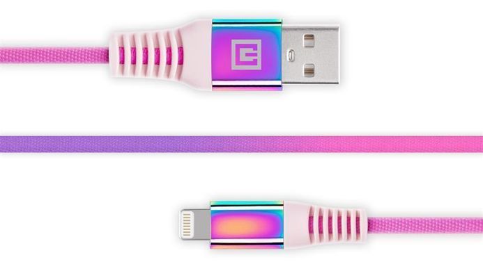 Кабель REAL-EL USB - Lightning (M/M), 1 м, Rainbow (EL123500051) [604063]