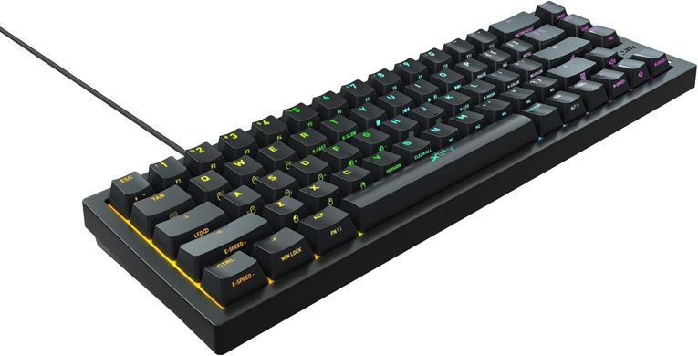 Клавіатура механічна Xtrfy K5 68Key, Kailh Red, USB-A, EN/UA, Hot-swap, RGB, Чорний (K5-RGB-CPT-BLACK-R-UKR) [103552]