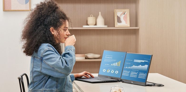 Монітор портативний Asus 17.3" ZenScreen MB17AHG HDMI, 2xUSB-C, Audio, IPS, 144Hz, sRGB 100%, AdaptiveSync, Cover (90LM08PG-B01170) [100889]