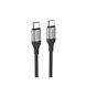 Кабель HOCO X102 Type-C to Type-C 3A, 1m, nylon, aluminum connectors, Black (6942007608787) [805374], фото 1