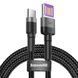 Кабель Baseus Cafule HW QC USB Double-sided Blind Interpolation For Type-C 40W 1m Gray+Black (CATKLF-PG1) [805218], фото 1
