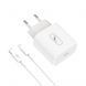 Мережевий зарядний пристрій SkyDolphin SC38T (USB TYPE-Cx2.4A) White + кабель Lightning (MZP-000182) [603134], фото 1