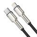 Кабель Baseus Cafule Series Metal Data Cable Type-C to iP PD 20W 2m Black (CATLJK-B01) [802542], фото 3