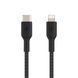 Кабель USB-C > Lightning заряджання/синхронізації Belkin 2м, 30Вт, Type-C, плетений, чорний (CAA004BT2MBK) [108663], фото 5