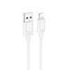 Кабель HOCO X122 Benefit silicone charging data cable iP White (6942007662192) [806390], фото 1