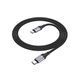 Кабель HOCO X102 Type-C to Type-C 3A, 1m, nylon, aluminum connectors, Black (6942007608787) [805374], фото 3