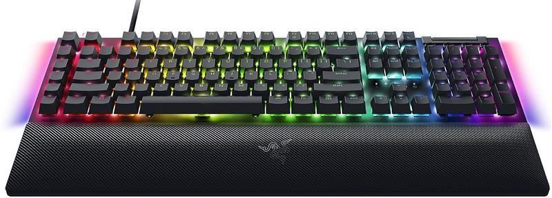 Клавіатура механічна Razer BlackWidow V4, 114key, Yellow Switch, USB-A, EN/RU, RGB, чорний (RZ03-04692500-R3R1) [103602]