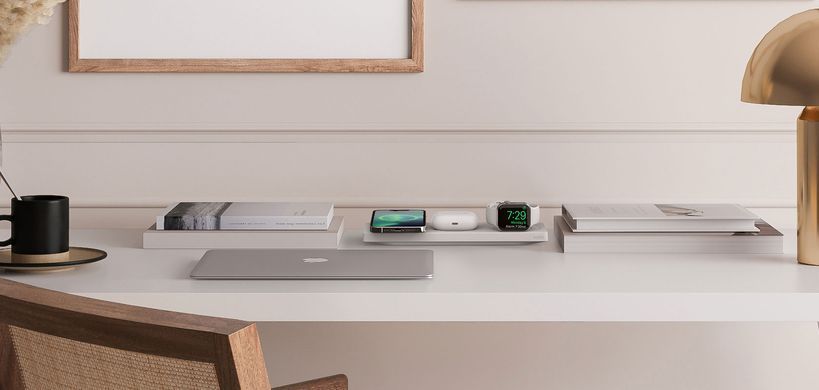 Зарядний пристрій бездротовий Belkin 3в1 MagSafe PRO iPhone/Watch/AirPods, білий (WIZ016VFWH) [108365]