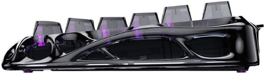 Клавіатура механічна GravaStar Mercury V75 Lite 80keys, Magnetic Blackcore, USB-A, RGB, Transparent Black (GS_V75_LITE_XTAL_BLK) [113146]