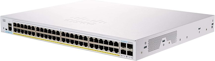 Cisco Комутатор CBS250 Smart 48-port GE, PoE, 4x1G SFP (CBS250-48P-4G-EU)