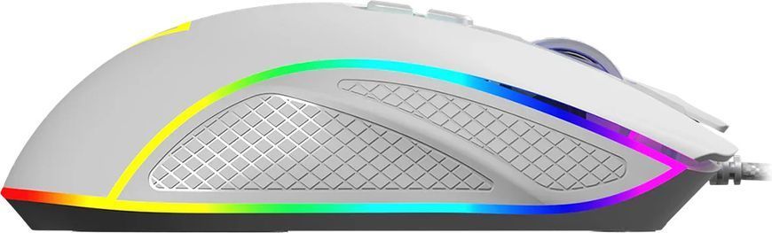 Мишка Modecom Veles Volcano, ігрова, 12800dpi., 8кн.,RGB, біла (M-MC-VELES-200) [405385]