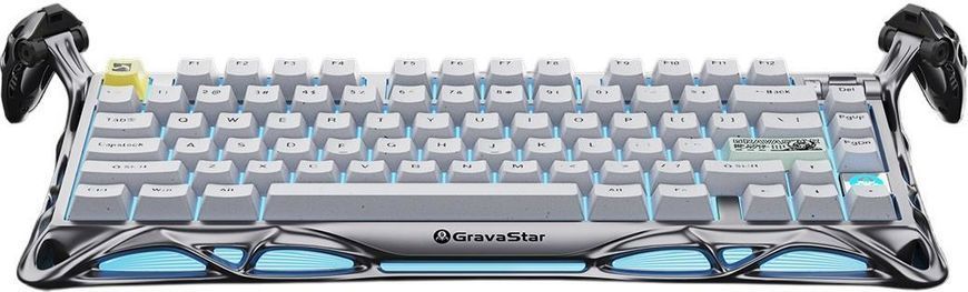 Клавіатура механічна GravaStar Mercury K1 Pro 80keys, GravaStar x Kailh Speedy Mint, EN/UKR, BT/WL/USB, сірий (GSK1PRO_GRY) [108077]