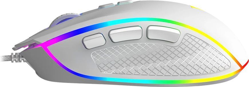 Мишка Modecom Veles Volcano, ігрова, 12800dpi., 8кн.,RGB, біла (M-MC-VELES-200) [405385]