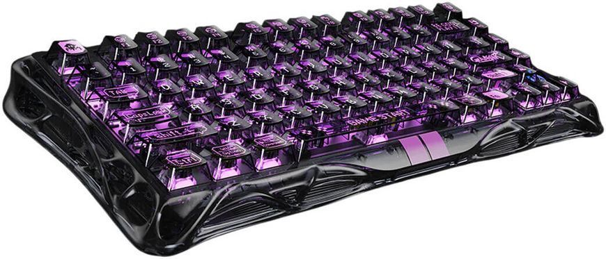Клавіатура механічна GravaStar Mercury V75 Lite 80keys, Magnetic Blackcore, USB-A, RGB, Transparent Black (GS_V75_LITE_XTAL_BLK) [113146]