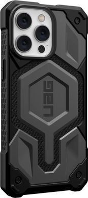 Чохол-накладка Urban Armor Gear Monarch Pro with MagSafe для Apple iPhone 14 Pro Max Kevlar Silver (114031113933) [602567]