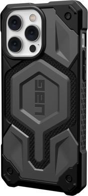 Чохол-накладка Urban Armor Gear Monarch Pro with MagSafe для Apple iPhone 14 Pro Max Kevlar Silver (114031113933) [602567]