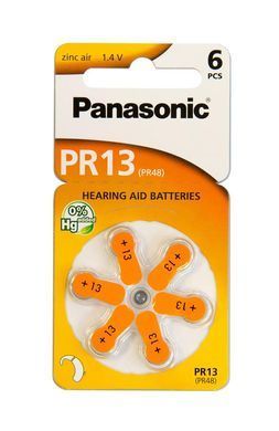 Батарейка Panasonic повітряно-цинкова PR13(PR48, AC13, DA13, AG5, ZA13) блістер, 6 шт. (PR-13/6LB) [113402]