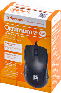 Миша Defender Optimum MB-160 USB Black (52160) [200723]