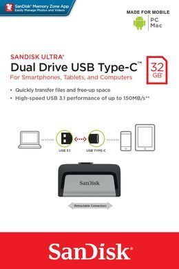 Флеш-пам'ять (накопичувач USB) USB-C 32GB SANDISK (SDDDC2-032G-G46) [501299]
