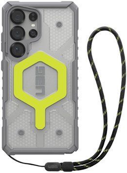 Чохол+ремінець UAG для Samsung Galaxy S25 Ultra, Pathfinder Clear with Magnet Bundle, Active Neon Lanyard (2144831BV01) [108306]