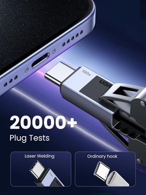 Кабель USB 2.0 Type-C M-M, 3 м, 100W （480Mbps）Сірий, L512 UGREEN (45065) [404138]