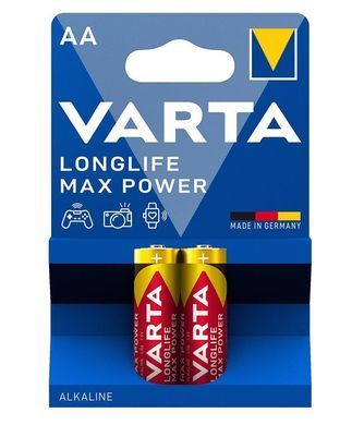 Батарейка Varta Longlife Max Power лужна AA блістер, 2 шт (04706101412) [113353]