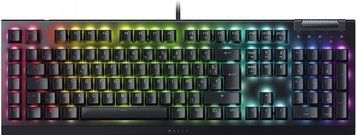 Клавіатура механічна Razer BlackWidow V4 X, 110key, Yellow Switch, USB-A, EN/RU, RGB, чорний (RZ03-04702500-R3R1) [103603]