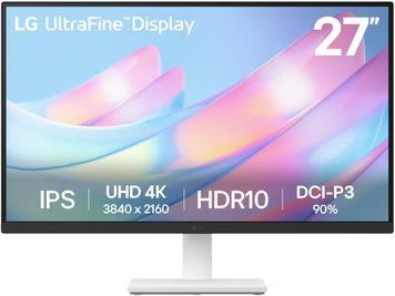 Монітор LG 27" 2xHDMI, DP, Audio, IPS, 3840x2160, DCI-P3 90%, HDR10, білий (27US500-W) [101039]