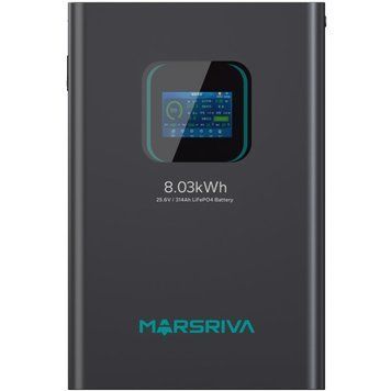Акумуляторна батарея Marsriva LiFePO4, 25.6V/314Ah, 8.03kWh, Підлогове або настінне (MR-LBP24-314-WMT) [405330]