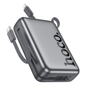 Зовнішній акумулятор HOCO Q39 Eminente 22.5W+PD20W power bank with cable(20000mAh) metal grey (6942007649094) [806921]