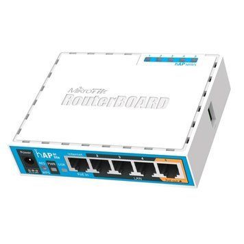 Маршрутизатор Mikrotik hAP ac lite with 650MHz CPU, 64MB RAM, 5xLAN, built-in 2.4Ghz (RB952UI-5ac2ND) [401417]