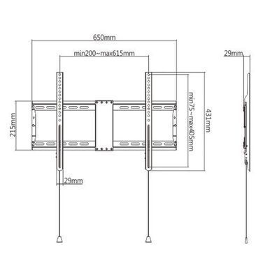 Кронштейн Gembird WM-80F-01 (VESA600х400) (WM-80F-01 ) [610463]