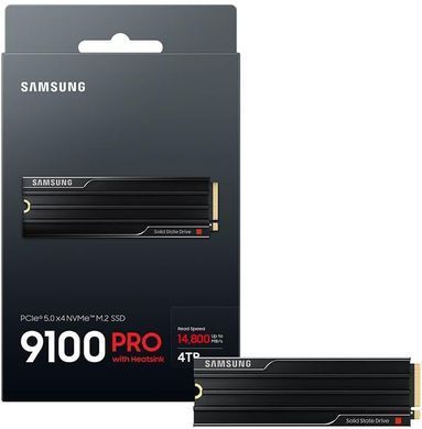Накопичувач SSD Samsung M.2 4TB PCIe 5.0 9100PRO+ радіатор (MZ-VAP4T0CW) [109358]