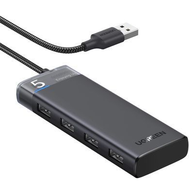 Хаб USB 3.0 -> 4хUSB-A 3.2 Gen1 10Gbps Black CM653 Ugreen (15548) [404074]