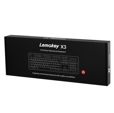 Клавіатура механічна Lemokey X3 104Key, Keychron Brown, USB-A, QMK/VIA, Hot-Swap, EN/UKR, RGB, чорний (X3-H3-UA) [103654]