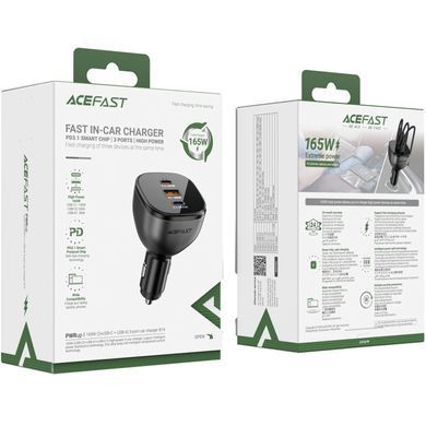 Автозарядка 3xUSB 165W (2xUSB-C + USB-A) B14 Acefast (6974316282938) [402127]