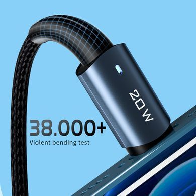 Кабель Essager Sunset USB Type-C - Ligthning (M/M), 20W, 1 м Black (EXCTL-CG01) [620302]