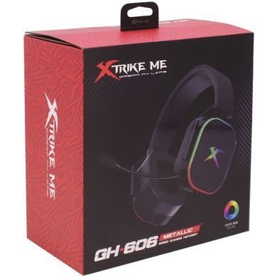 Ігрова гарнітура XTRIKE ME XBOX/PS/PC, USB+3,5 мм, статичне RGB, кабель 2м, чорна (GH-606) [402002]