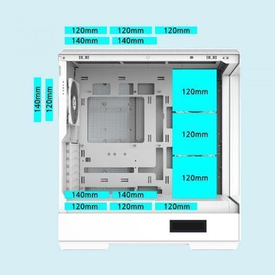 Корпус Zalman P50 DS White без БЖ (P50DSWHITE) [608825]