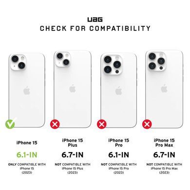 Чохол-накладка Urban Armor Gear Monarch для Apple iPhone 15 Kevlar Black (114289113940) [602158]