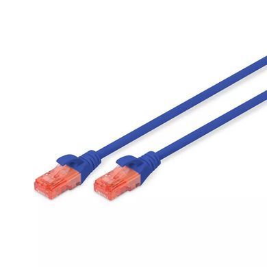 Патч-корд DIGITUS CAT 6 UTP, 3м, AWG 26/7, Cu, LSZH, синій (DK-1617-030/B) [109785]