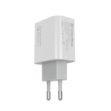Мережевий зарядний пристрій ColorWay Power Delivery Port PPS USB Type-C (30W) White (CW-CHS038PD-WT) [603166]
