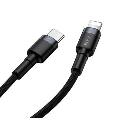 Кабель Baseus Cafule Cable Type-C to iP PD 20W 1m Gray+Black (CATLKLF-G1) [802530]