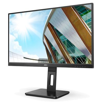 Монітор TFT 27" AOC, IPS 4K UHD, 4ms, HDMIx2, DP, USB hub, USB-C, HAS, Pivot, колонки, чорний (U27P2CA) [400450]